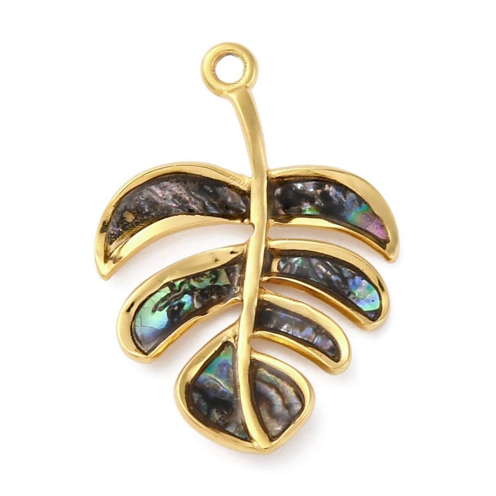 7579 3 pcs Monstera Leaf Theme 304 Stainless Steel Charms Tropical Leaves